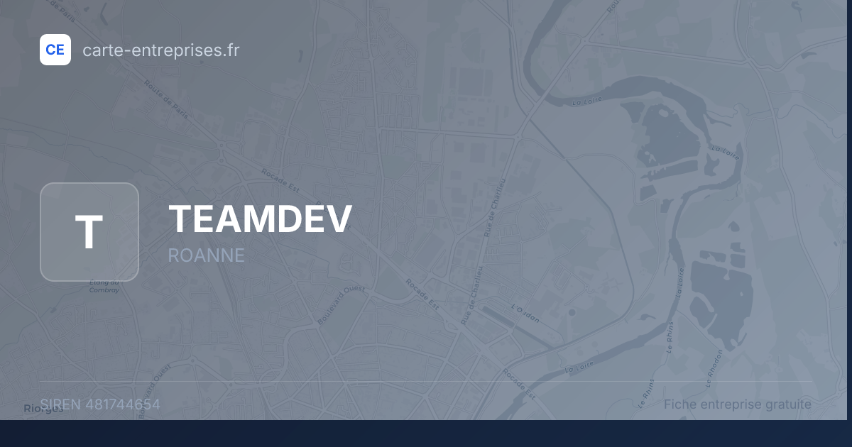 TEAMDEV — 481744654 — fiche entreprise