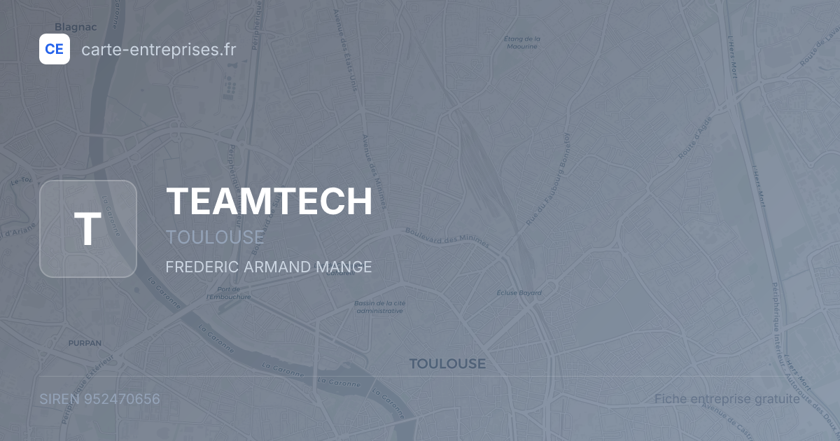 TEAMTECH — 952470656 — fiche entreprise