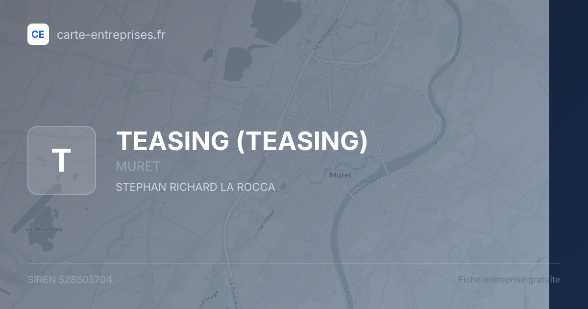 TEASING — 528505704 — fiche entreprise