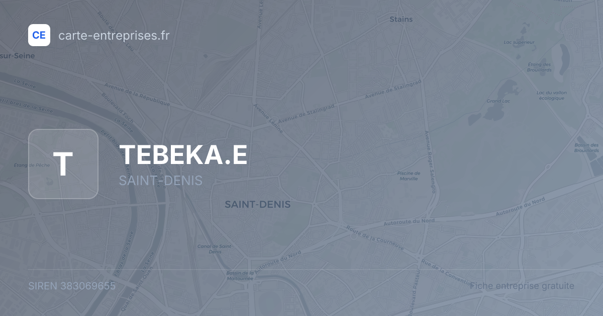TEBEKA.E — 383069655 — fiche entreprise