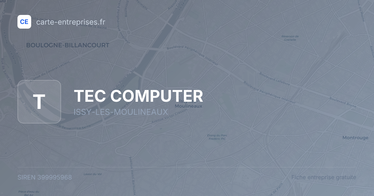 TEC COMPUTER — 399995968 — fiche entreprise