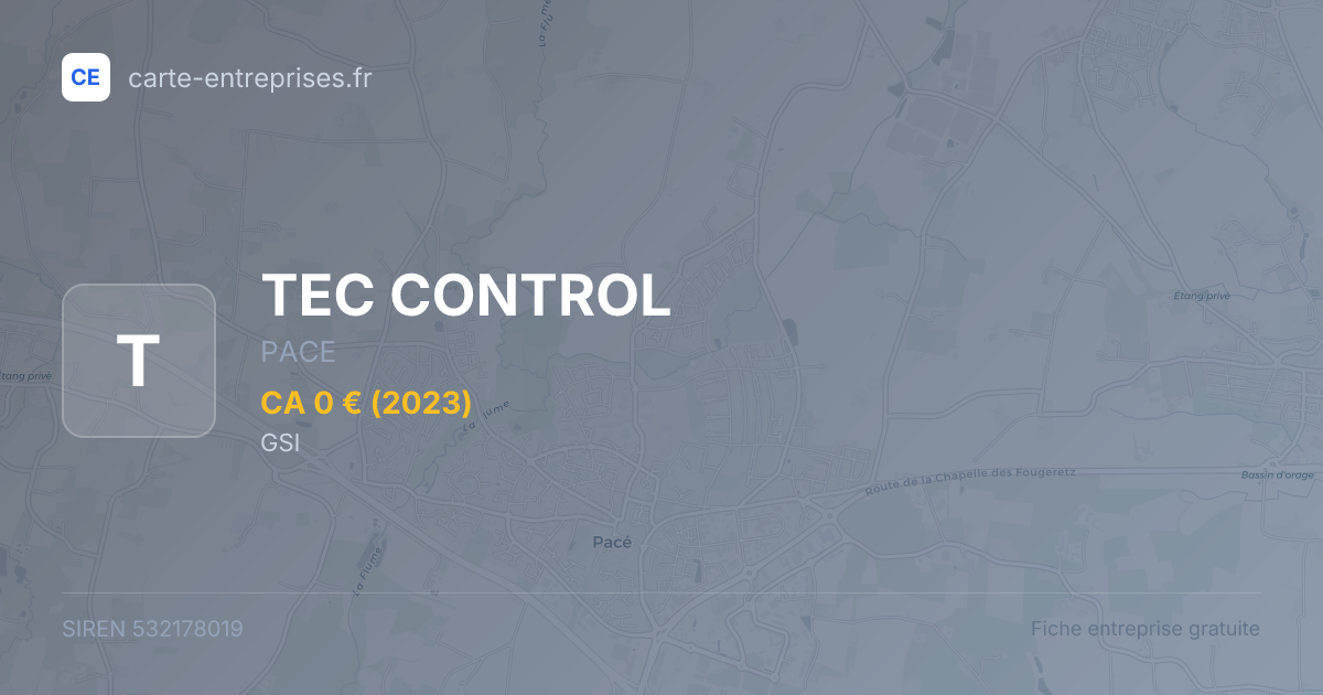 TEC CONTROL — 532178019 — fiche entreprise