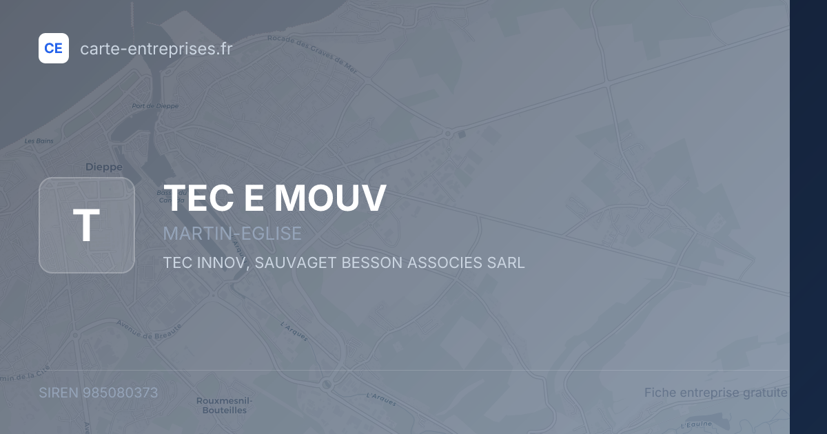 TEC E MOUV — 985080373 — fiche entreprise