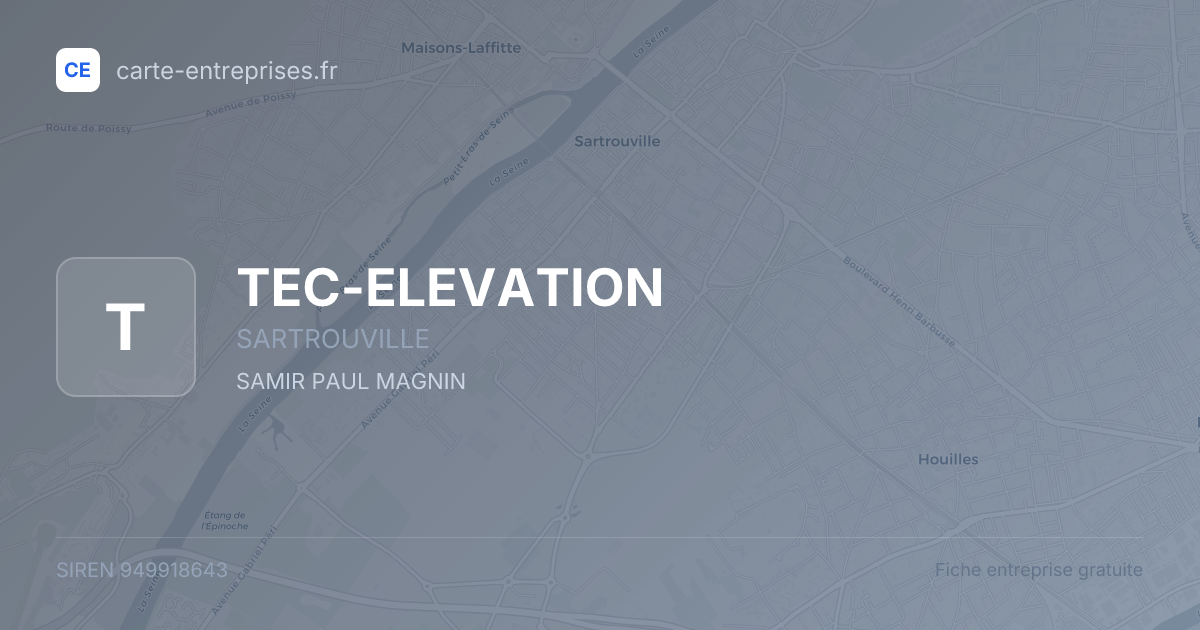 TEC-ELEVATION — 949918643 — fiche entreprise