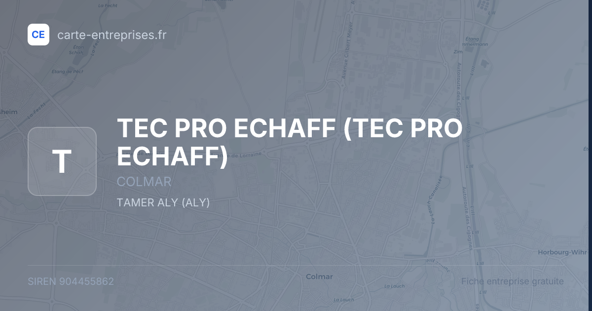 TEC PRO ECHAFF — 904455862 — fiche entreprise