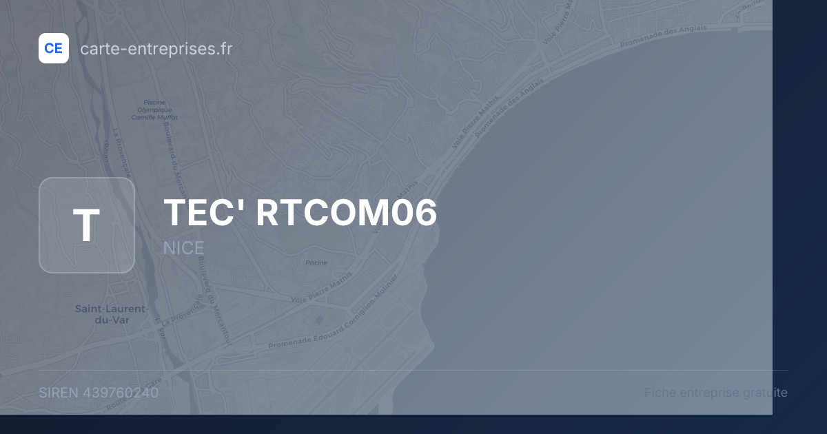 TEC' RTCOM06 — 439760240 — fiche entreprise