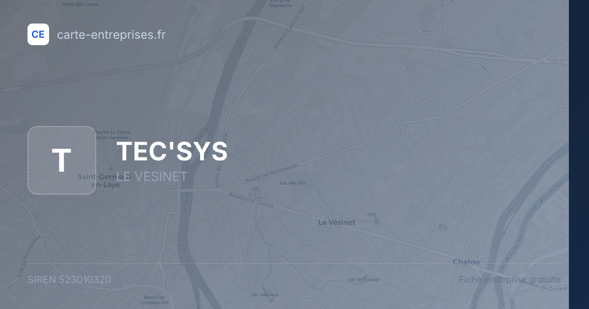 TEC'SYS — 523010320 — fiche entreprise