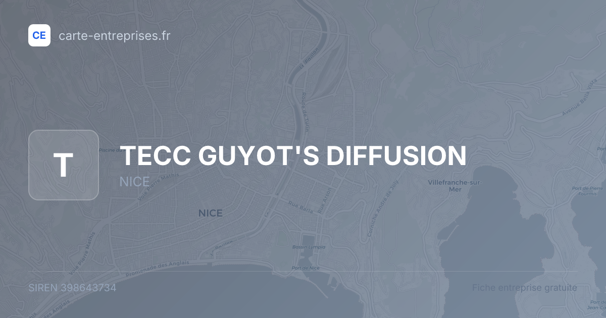 TECC GUYOT'S DIFFUSION — 398643734 — fiche entreprise