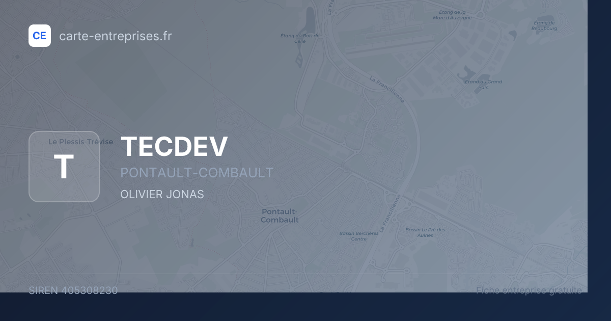 TECDEV — 405308230 — fiche entreprise