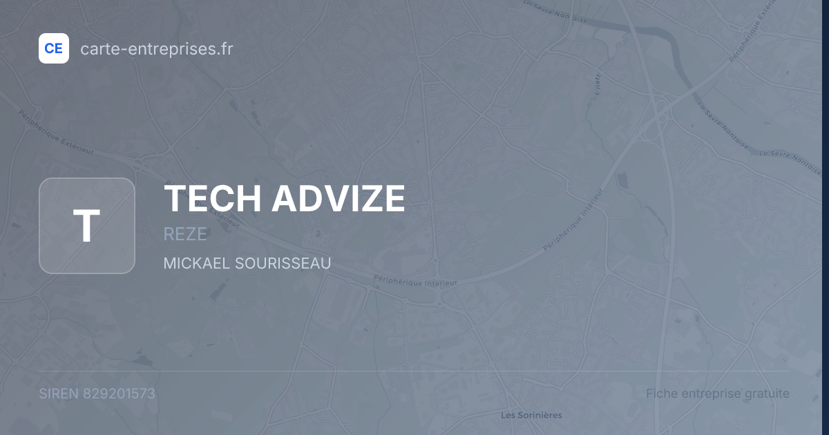 TECH ADVIZE — 829201573 — fiche entreprise