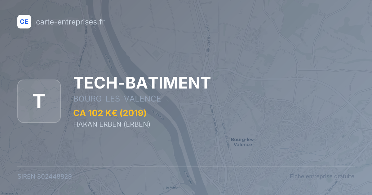 TECH-BATIMENT — 802448829 — fiche entreprise