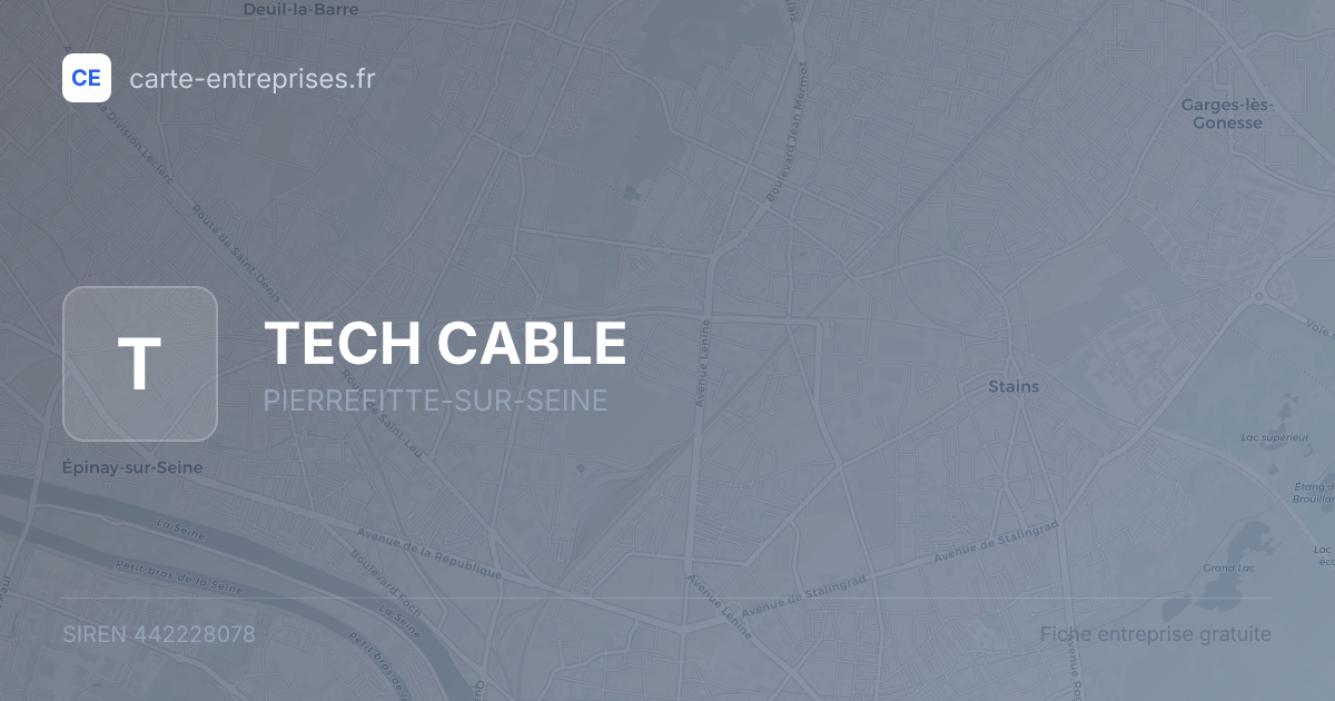 TECH CABLE — 442228078 — fiche entreprise