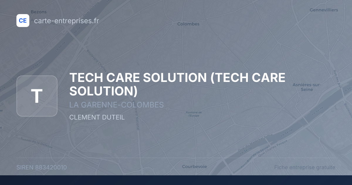 TECH CARE SOLUTION — 883420010 — fiche entreprise