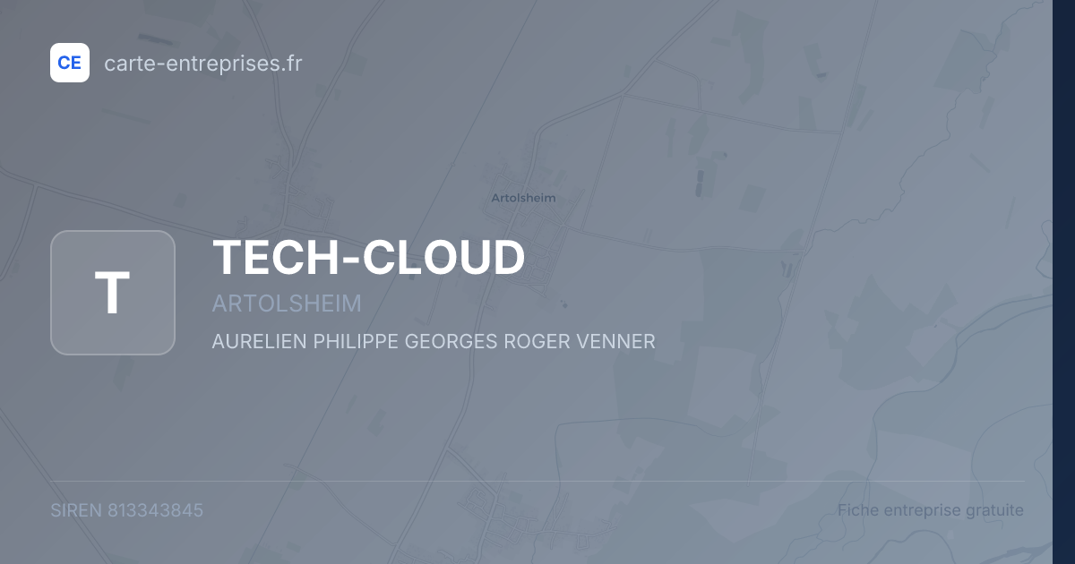 TECH-CLOUD — 813343845 — fiche entreprise