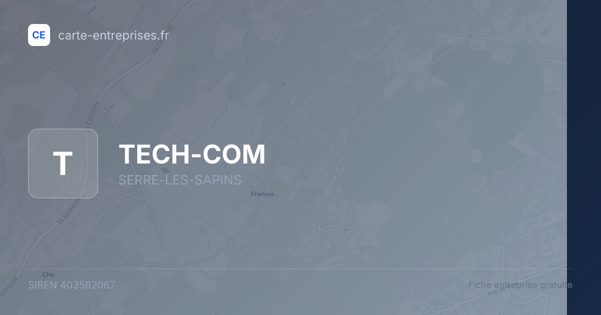 TECH-COM — 403582067 — fiche entreprise