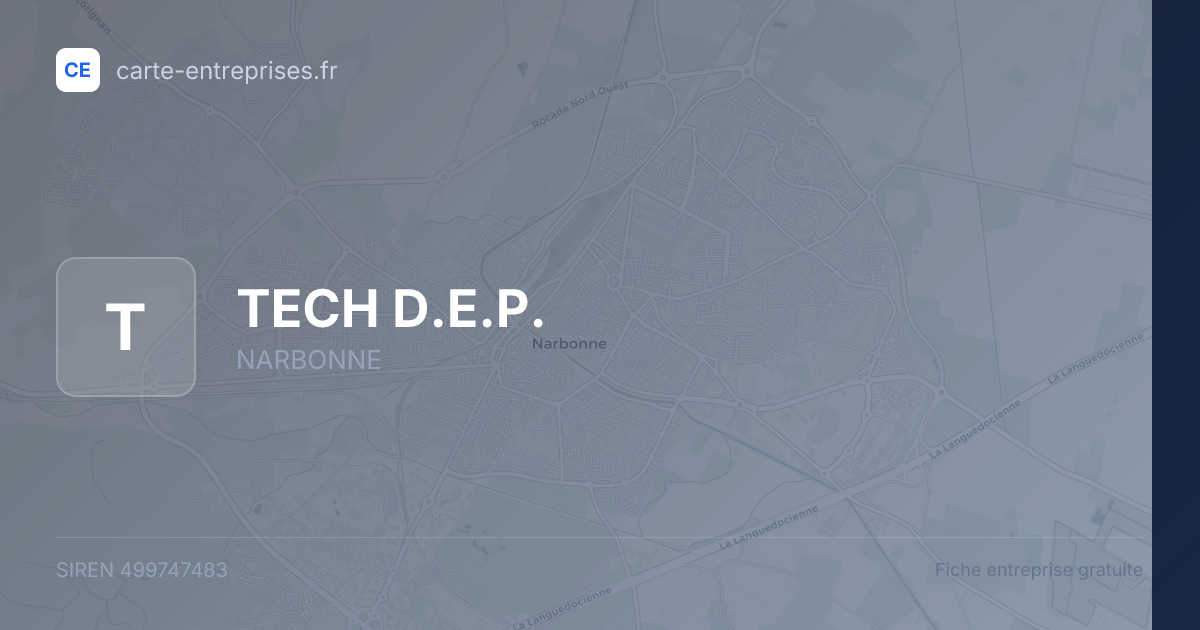 TECH D.E.P. — 499747483 — fiche entreprise
