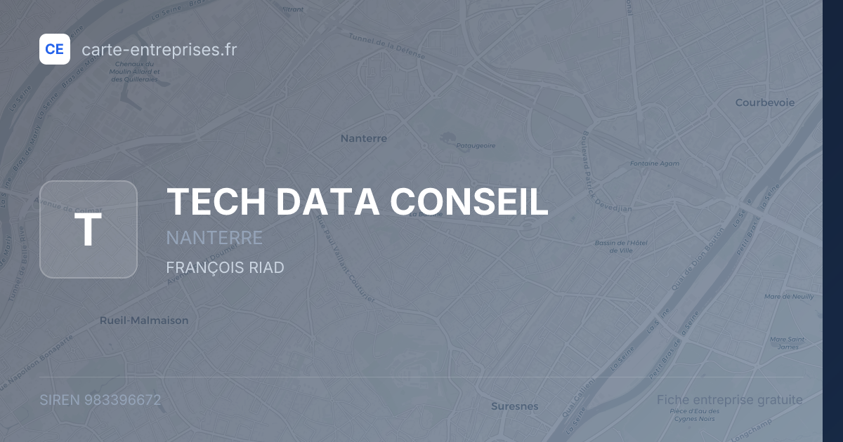 TECH DATA CONSEIL — 983396672 — fiche entreprise