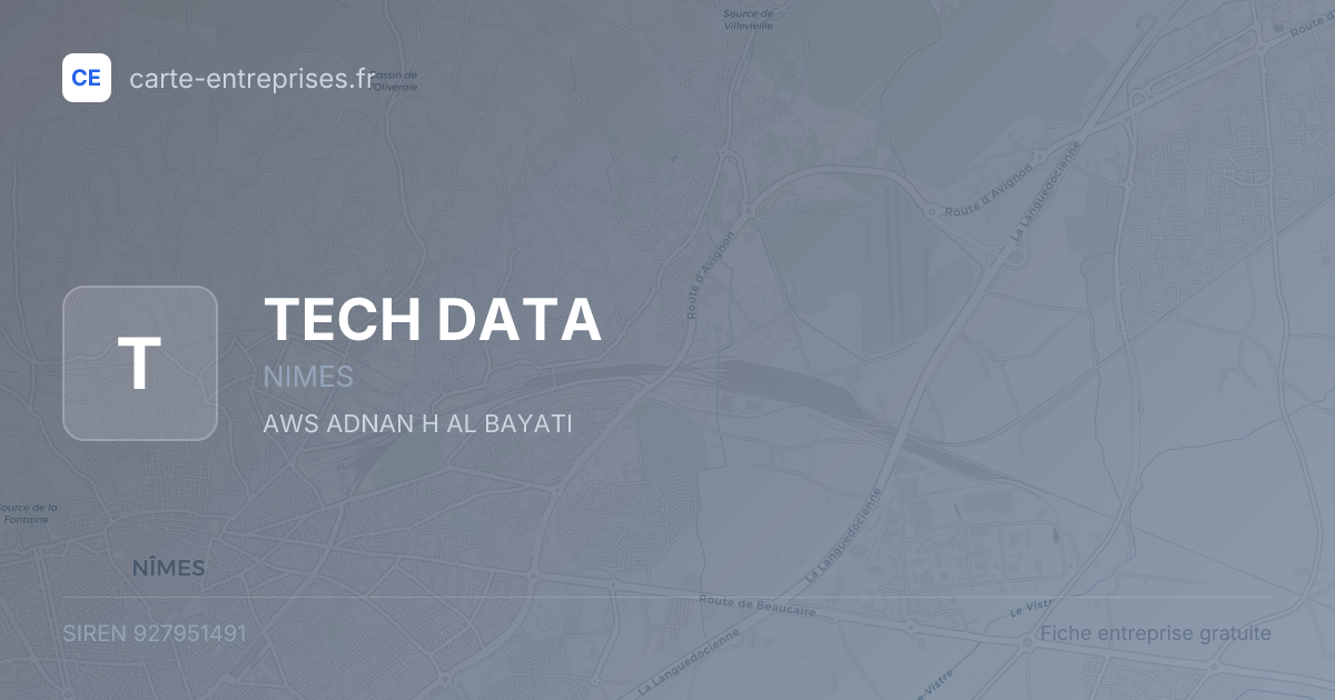 TECH DATA — 927951491 — fiche entreprise