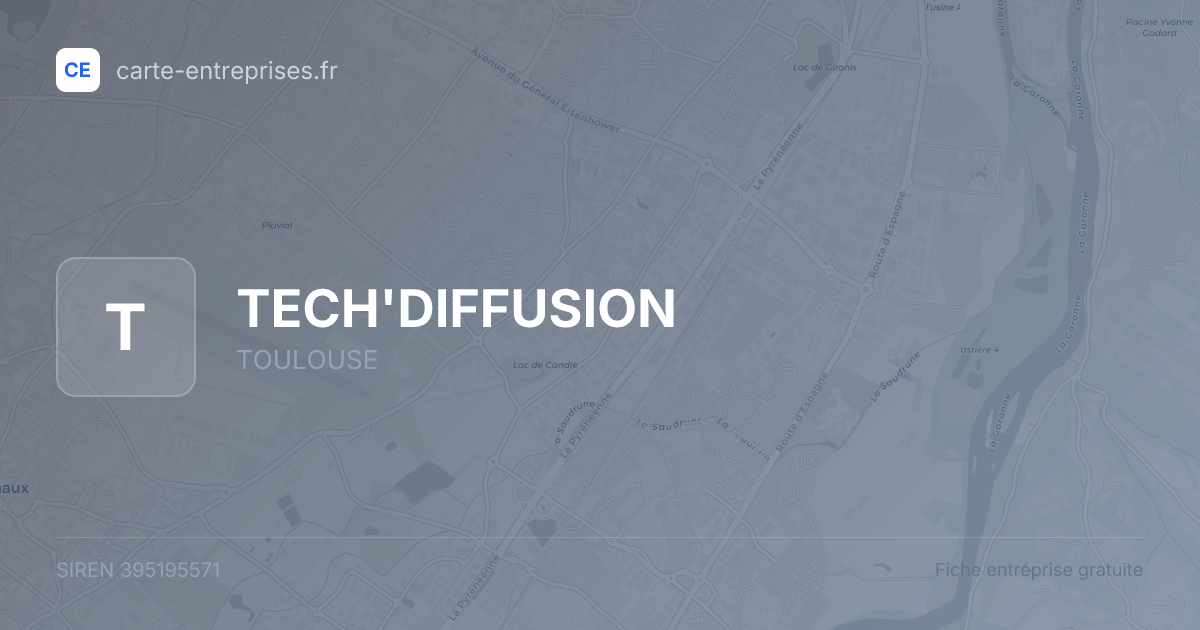 TECH'DIFFUSION — 395195571 — fiche entreprise