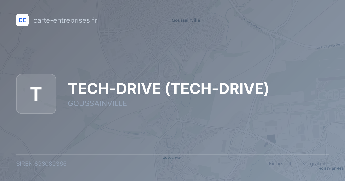 TECH-DRIVE — 893080366 — fiche entreprise