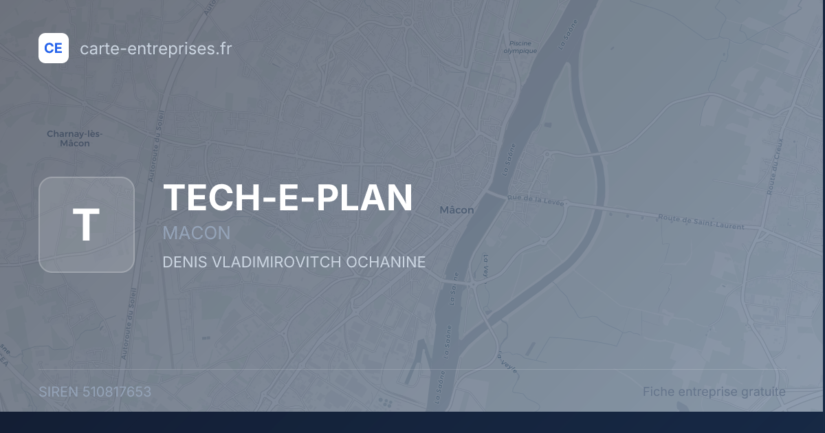 TECH-E-PLAN — 510817653 — fiche entreprise
