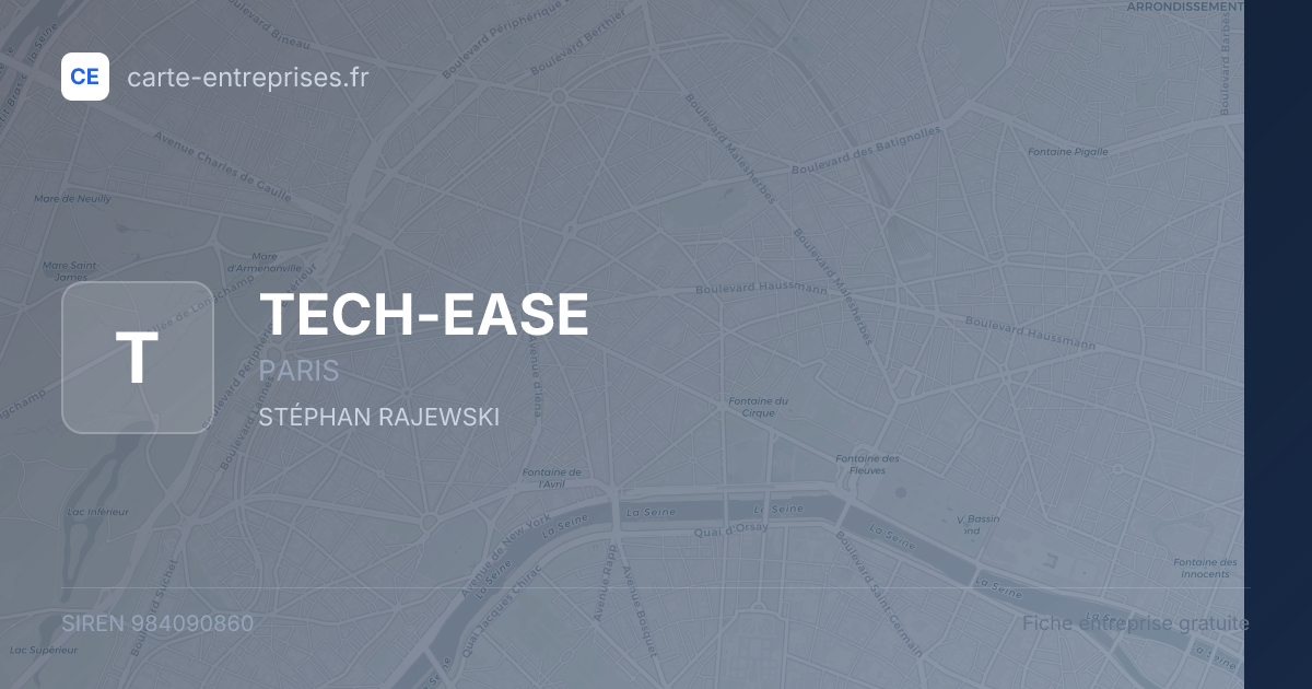 TECH-EASE — 984090860 — fiche entreprise
