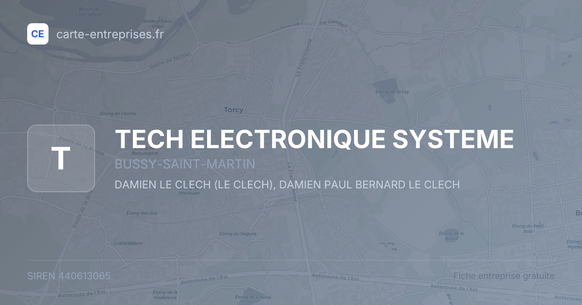 TECH ELECTRONIQUE SYSTEME — 440613065 — fiche entreprise