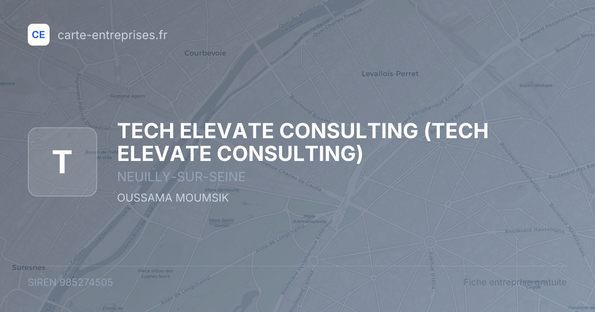 TECH ELEVATE CONSULTING — 985274505 — fiche entreprise