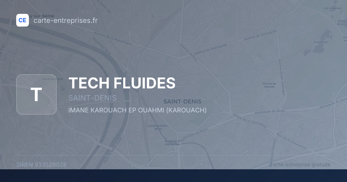TECH FLUIDES — 933528028 — fiche entreprise