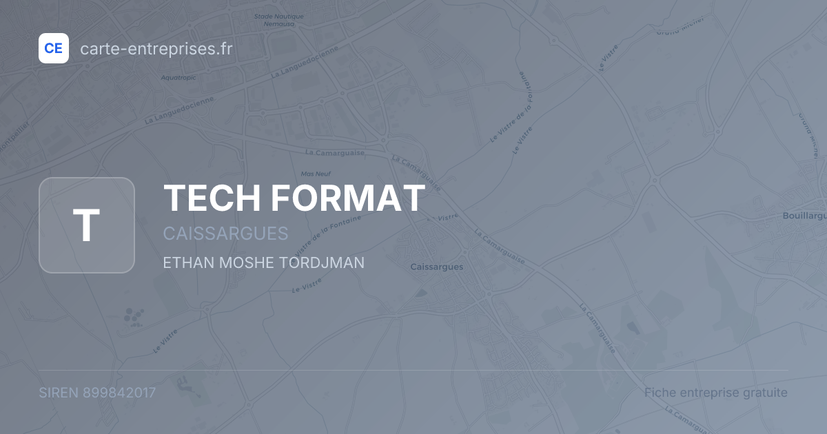 TECH FORMAT — 899842017 — fiche entreprise