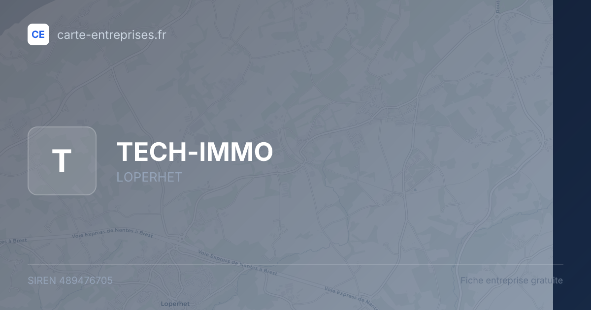 TECH-IMMO — 489476705 — fiche entreprise
