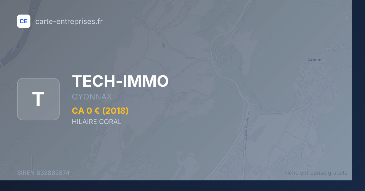 TECH-IMMO — 832862874 — fiche entreprise