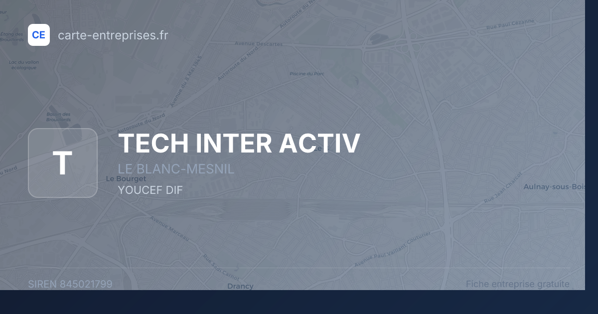 TECH INTER ACTIV — 845021799 — fiche entreprise