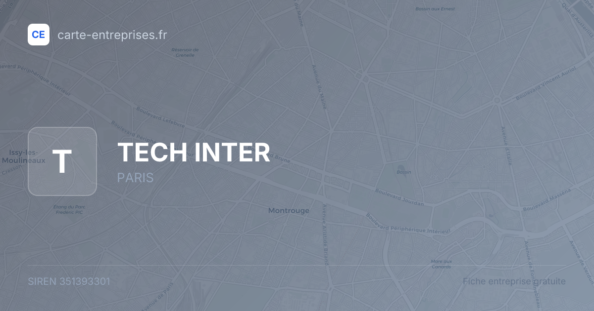 TECH INTER — 351393301 — fiche entreprise
