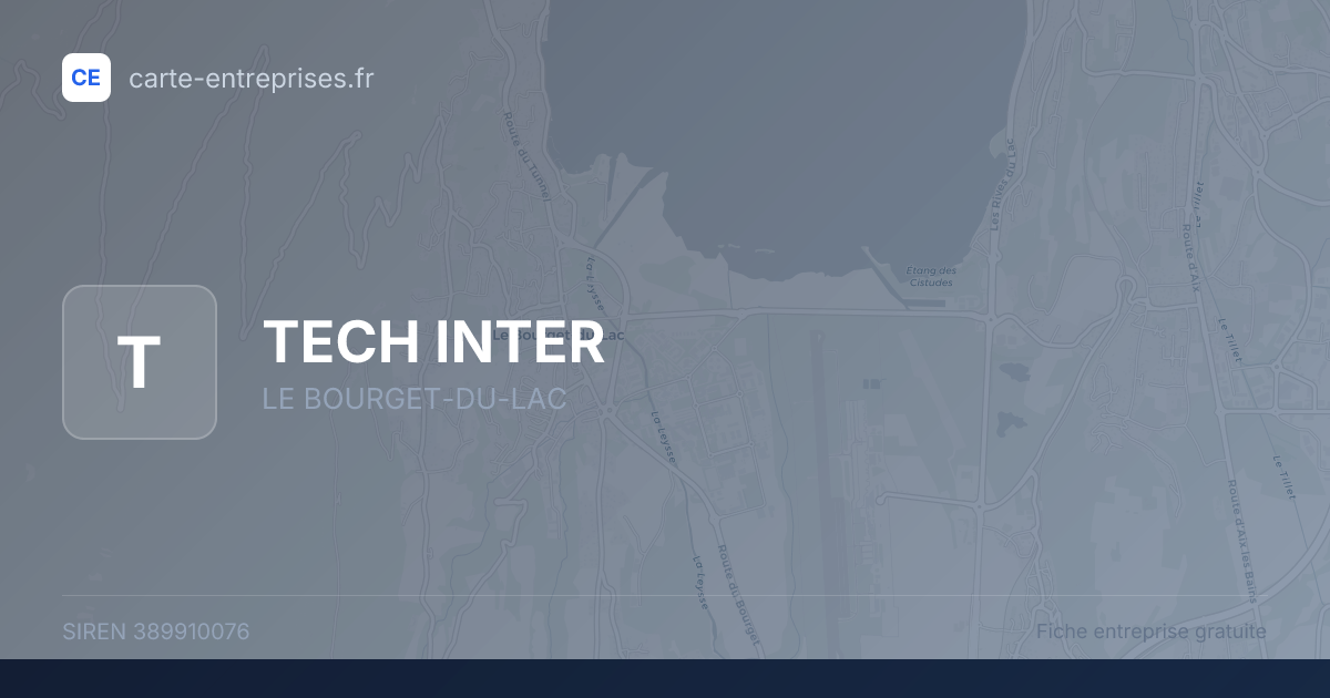 TECH INTER — 389910076 — fiche entreprise
