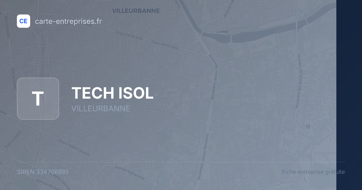 TECH ISOL — 334706991 — fiche entreprise