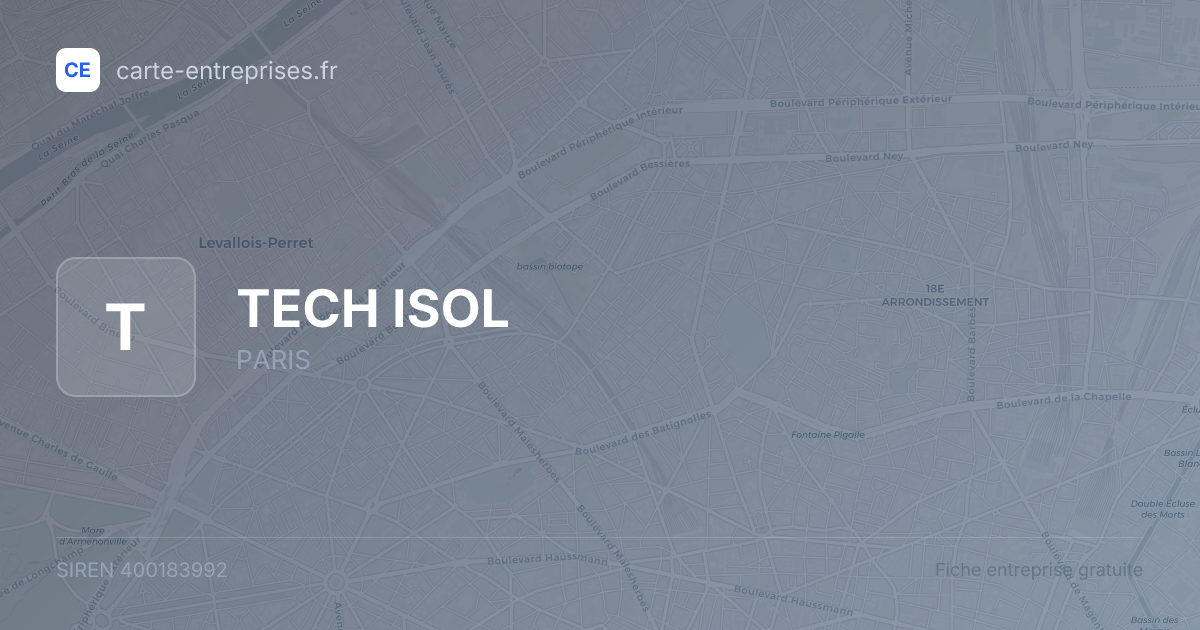 TECH ISOL — 400183992 — fiche entreprise