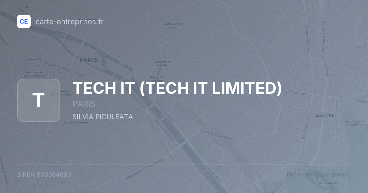 TECH IT (TECH IT LIMITED) — 908364680 — fiche entreprise