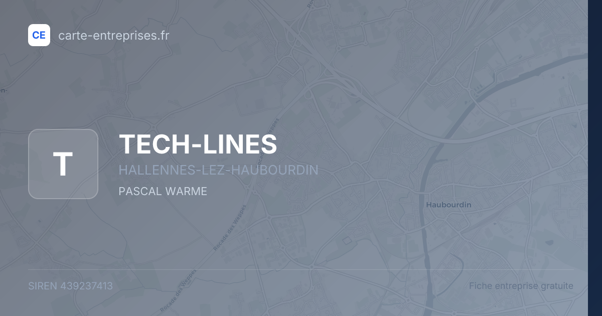 TECH-LINES — 439237413 — fiche entreprise
