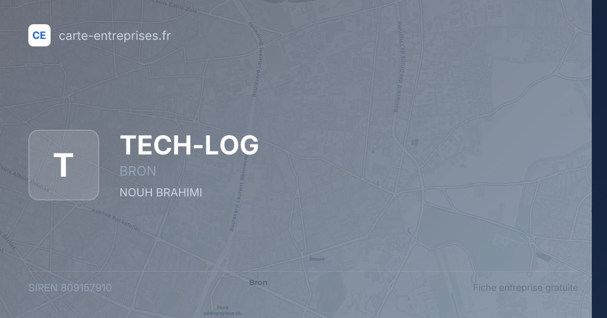 TECH-LOG — 809157910 — fiche entreprise