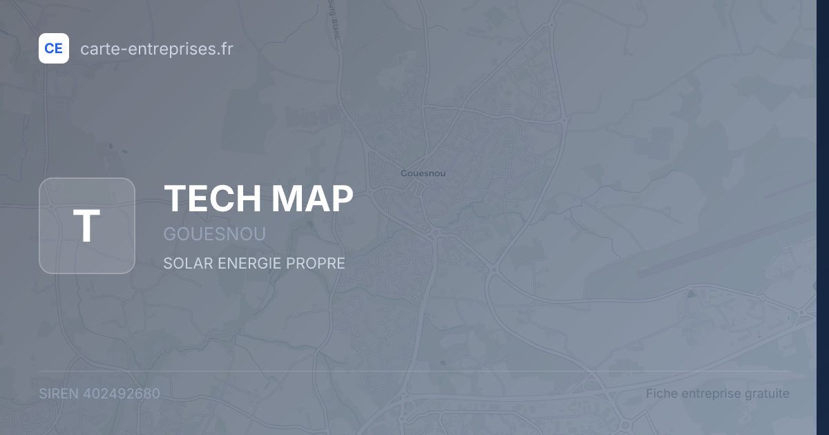 TECH MAP — 402492680 — fiche entreprise