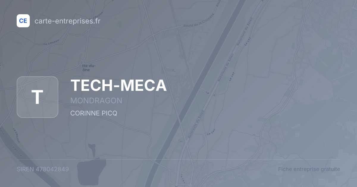 TECH-MECA — 478042849 — fiche entreprise