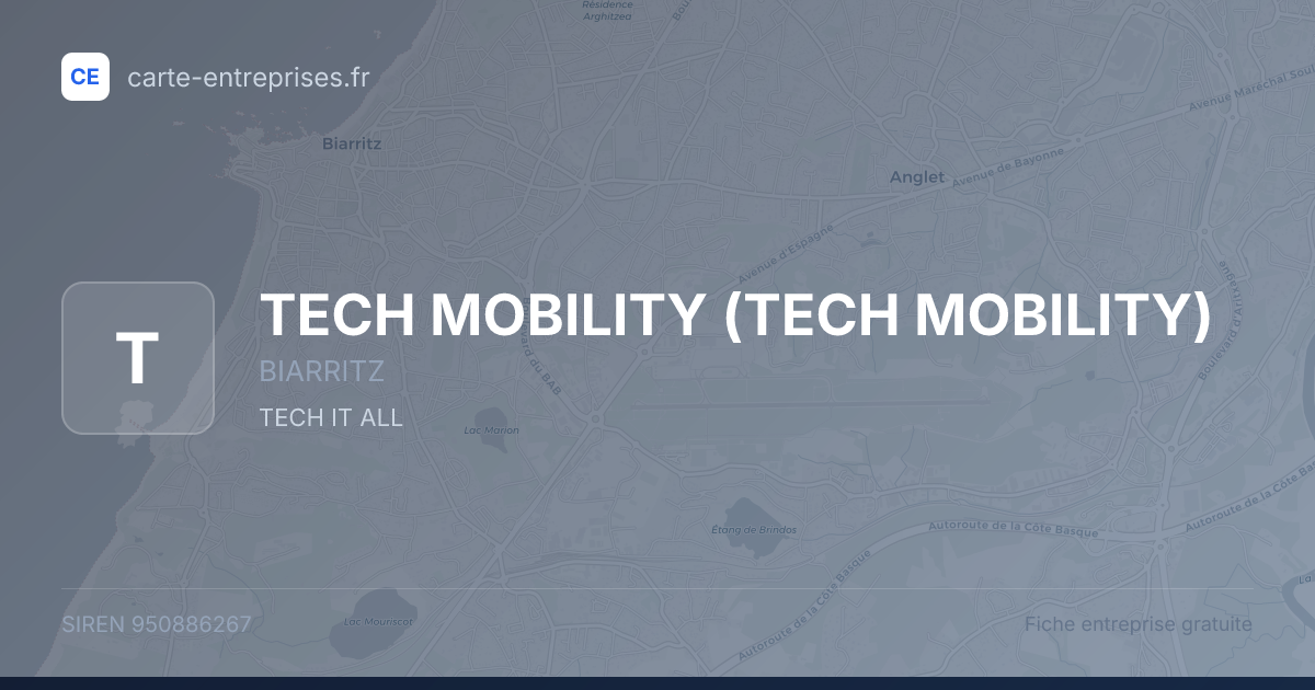 TECH MOBILITY — 950886267 — fiche entreprise
