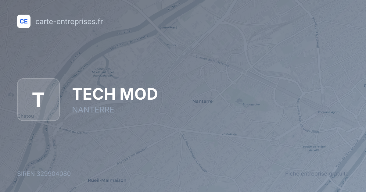 TECH MOD — 329904080 — fiche entreprise