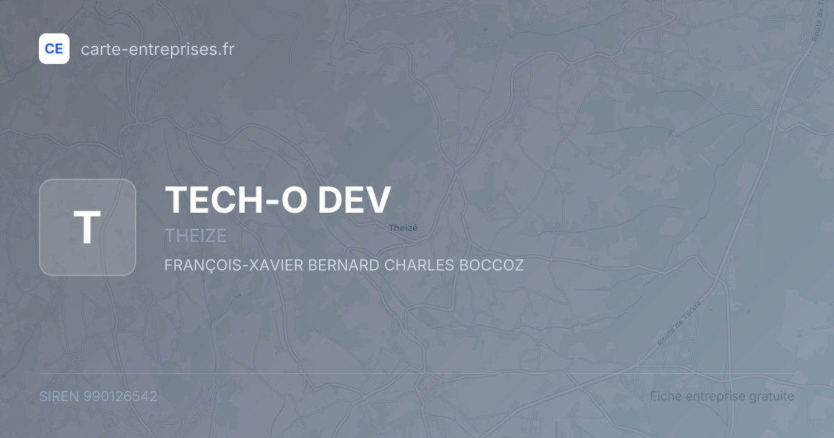 TECH-O DEV — 990126542 — fiche entreprise