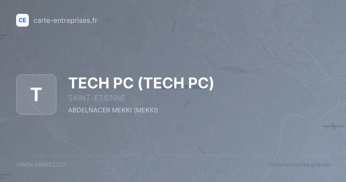 TECH PC — 889852737 — fiche entreprise