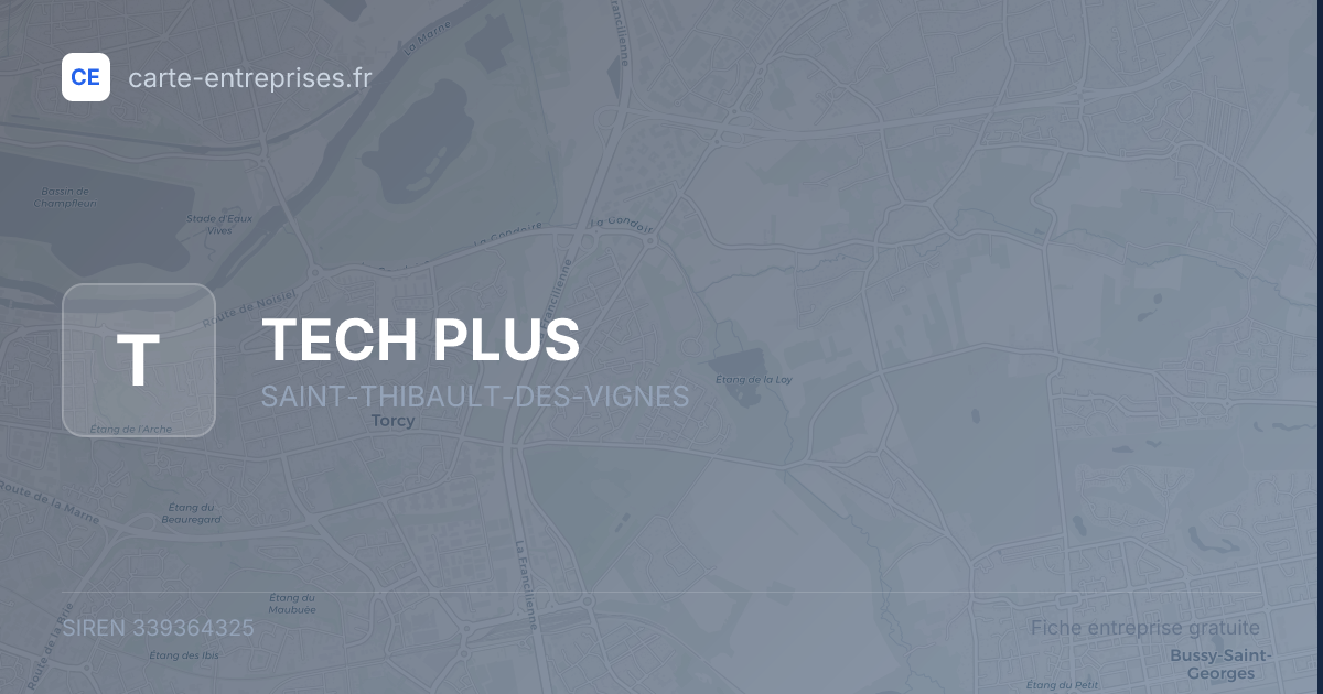 TECH PLUS — 339364325 — fiche entreprise