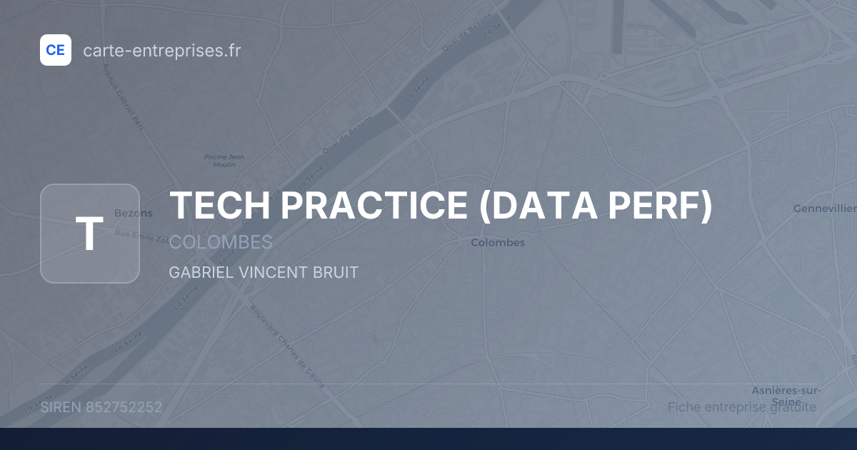 TECH PRACTICE (DATA PERF) — 852752252 — fiche entreprise