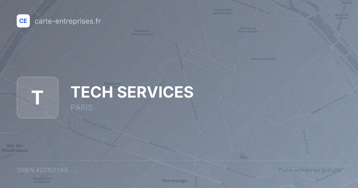 TECH SERVICES — 422152348 — fiche entreprise