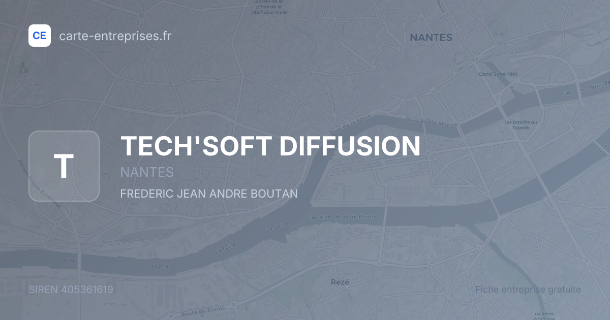 TECH'SOFT DIFFUSION — 405361619 — fiche entreprise